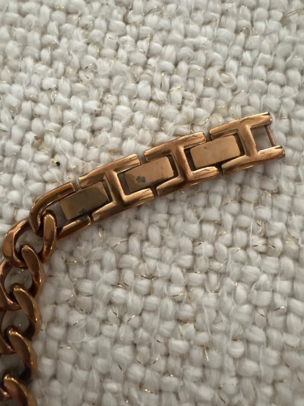 MVMT- Rose Gold Chain Link Watch with Black Dial